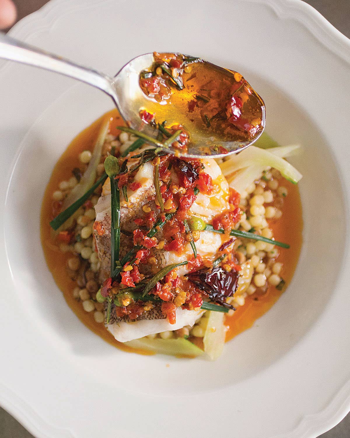 Steamed Grouper in Chile Oil