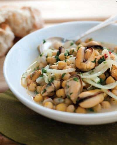 Mediterranean Mussel and Chickpea Soup with Fennel and Lemon