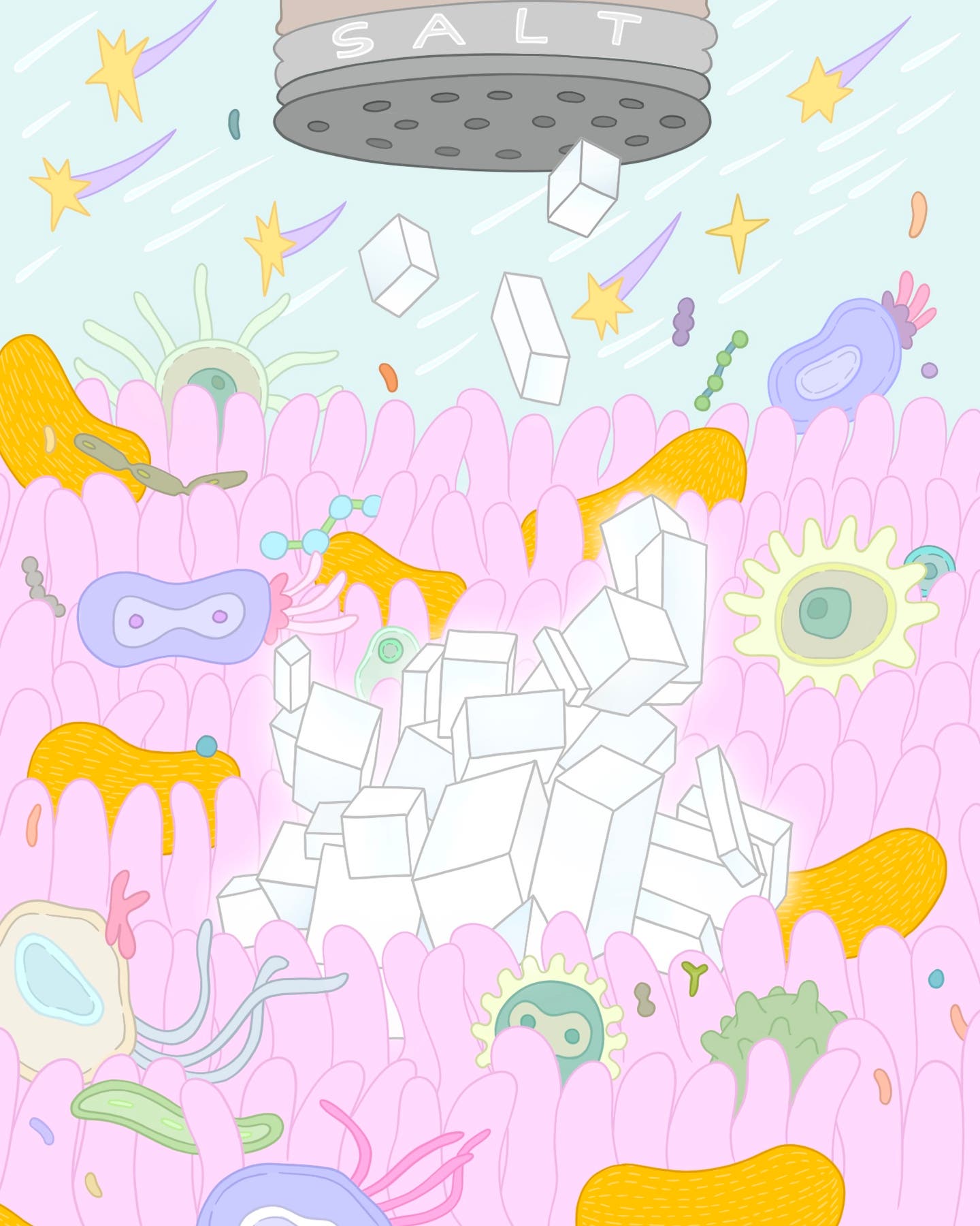 How Much Salt Is Too Much? Gut check salt illo