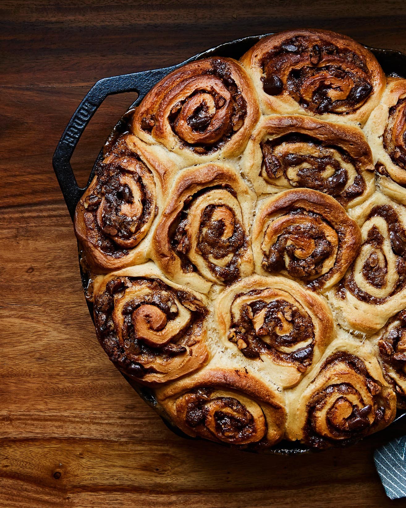 Pecan chocolate sticky buns no-oven method from Bryan Ford