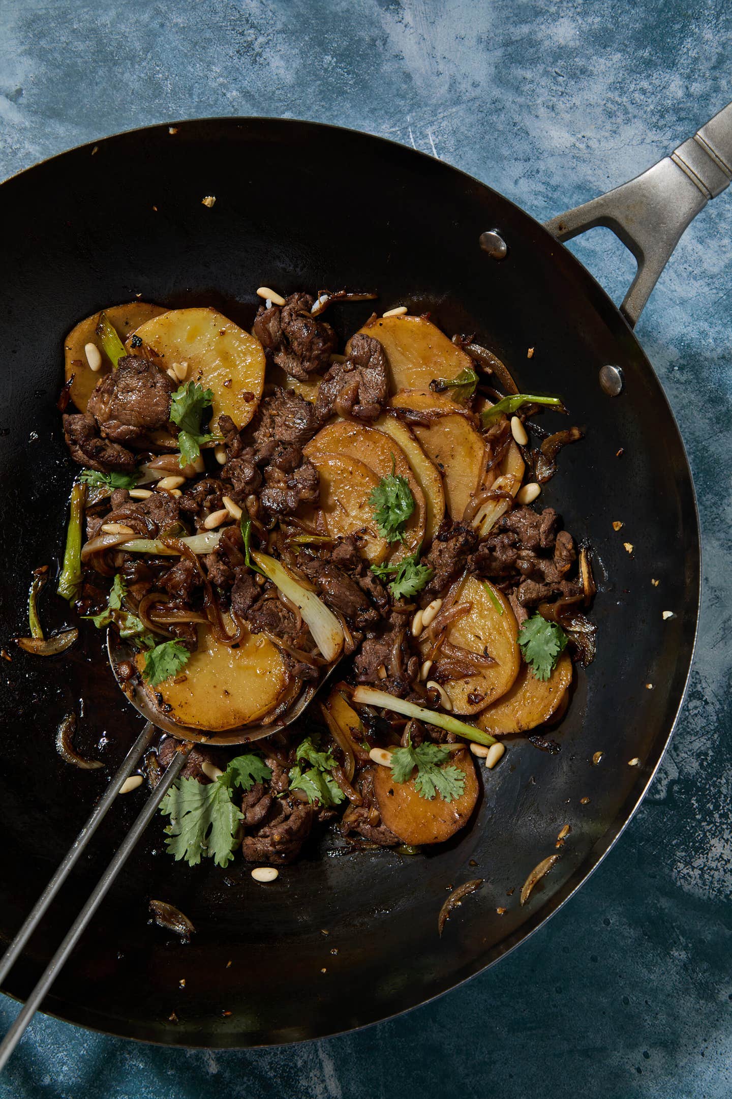 Tingly Lamb Stir-Fry with Potatoes and Pine Nuts Tingly Lamb Stir-Fry with Potatoes and Pine Nuts