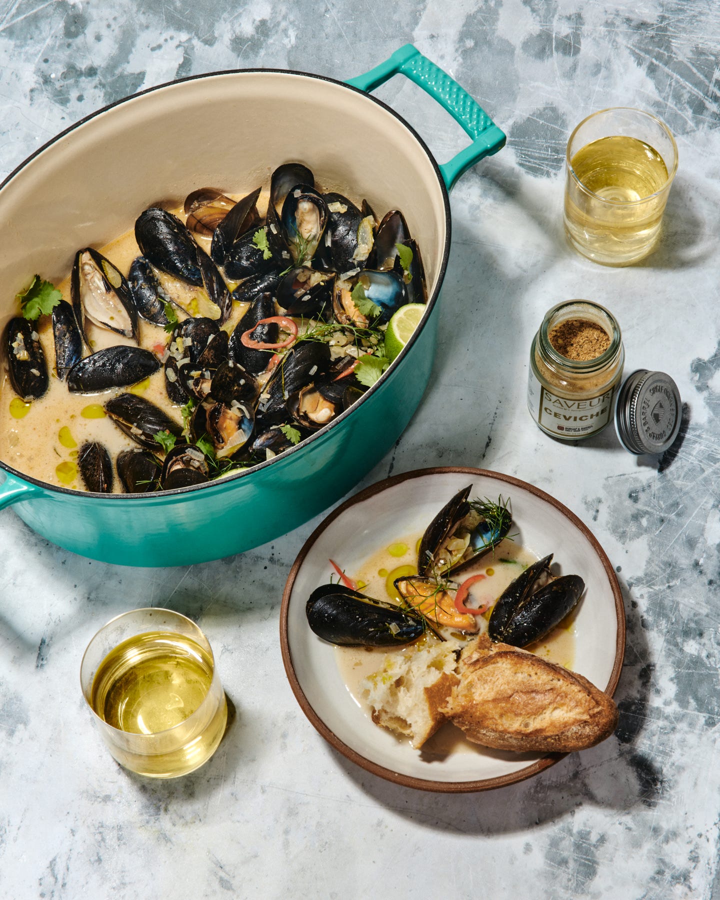 Mussels With Coconut Milk, Fennel, and Lime